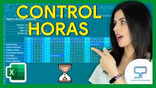 🕑 ➡ 🕥 Calcular HORAS TRABAJADAS en Excel ✅ Control de horas [upl. by Assyram]