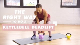 How To Do a Kettlebell Deadlift  The Right Way  WellGood [upl. by Acnairb]