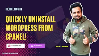 Quick amp Easy Uninstall Your WordPress Site from cPanel ⚡📥 Digital Moshh [upl. by Ansela]