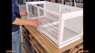 Breeding Cage  Voliera per allevamento Model 1310C With paper [upl. by Eelrebmik]