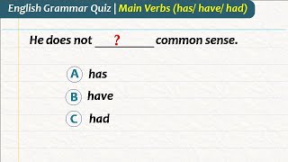 Has have amp had as main verbs  Auxiliary Verb Quiz by Quality Education  Auxiliary Verbs Test [upl. by Irap]