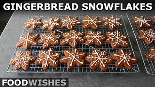 Gingerbread Snowflakes  NoCutter Snowflake Christmas Cookies  Food Wishes [upl. by Uehttam]