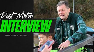 PostMatch Interview  Cotterill on Stags defeat  Forest Green Rovers 04 Mansfield Town [upl. by Ruphina]