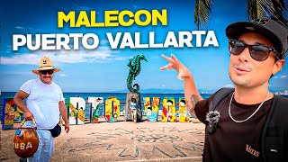 Así es el MALECÓN DE PUERTO VALLARTA 🌊🇲🇽 Qué HACER y Dónde Comer ✅ MEXICO [upl. by Bank]