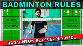 Badminton Rules  Singles amp Doubles Badminton Rules 2021 [upl. by Boaten]