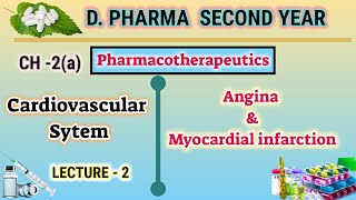 AnginaMyacardial infarctionL2CH2aPharmacotherapeuticsDpharm second year [upl. by Ellennej]