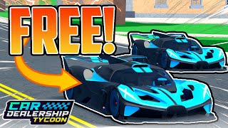 How To Get ANY CAR For FREE In Car Dealership Tycoon Secret New Glitch [upl. by Saimon543]