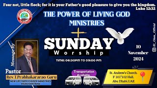 SUNDAY WORSHIP  10112024  THE POWER OF LIVING GOD MINISTRIES  ABU DHABI [upl. by Karena]