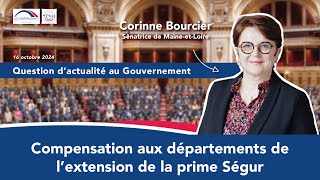 Corinne Bourcier  QAG  compensation aux départements de l’extension de la prime Ségur [upl. by Oehsen731]