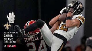 Every Chris Olave catch from 114yard game vs Atlanta Falcons  2023 NFL Week 12 [upl. by Atinid]