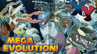 Pokémon X and Y  Mega Pokémon and Mega Evolution  August CoroCoro Scans [upl. by Sayette]