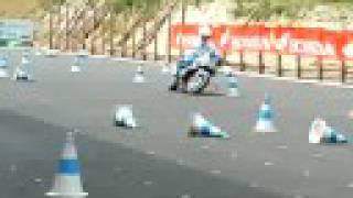 Motorbike safety  slalom with a Honda CBF1000 [upl. by Oelgnaed525]