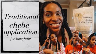 How To Apply Chebe the Traditional Way  Use Chebe to Grow Long Hair [upl. by Sissie]