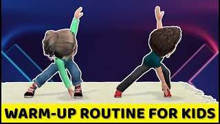 THIS 10MINUTE WARMUP ROUTINE FOR KIDS CONTAINS SOME STRETCHING EXERCISES [upl. by Htrowslle586]