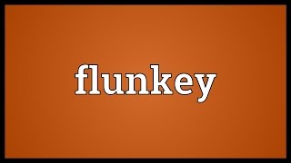 Flunkey Meaning [upl. by Patsis]