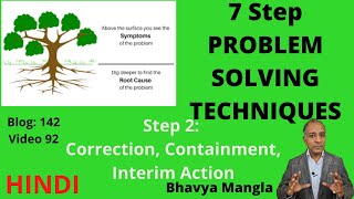 Problem Solving Step 2 Correction Containment Interim Action  IATF 16949 Bhavya Mangla Hindi [upl. by Staal]