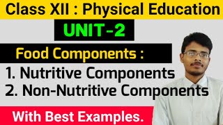 22 What is Nutritive and Non Nutritive Food ComponentsSports and NutritionClass12202021 [upl. by Ayhtak]