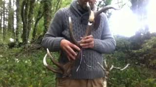 Deer Antler flute with killer whale tooth [upl. by Kenzi]