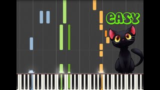 VOLEVO UN GATTO NERO  ZECCHINO DORO  EASY PIANO TUTORIAL  IL PIANO SUL TUBO [upl. by Darda777]