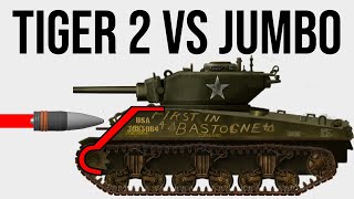 Tiger 2 VS Sherman Jumbo Armor Simulation [upl. by Maillliw]