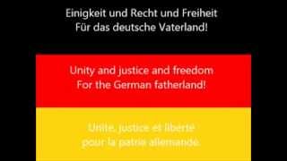 Lied der Deutschen Deutschlandlied  National anthem of Germany Hymne national de lAllemagne [upl. by Zonda]