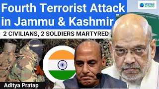 Fourth Terrorist Attack in Jammu and Kashmir  Terrorists Ambush Military Vehicle  World Affairs [upl. by Nared]