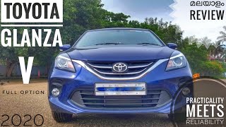 Toyota Glanza Malayalam review  2020  V full option  manual  12 petrol  rebadged Baleno [upl. by Steinberg]