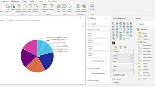 Power BI August 2020 Update Custom Visualization Drill down Pie PRO by ZoomCharts [upl. by Ecart877]