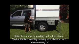 How to unLoad a Travelander Slide On Camper [upl. by Jacques]