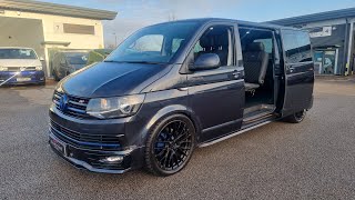 vw transporter t6 kombi lwb 4motion 4x4 modified Lowered alloys splitter sidebars spoiler leather [upl. by Tillo]