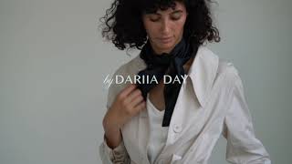 Pure Mulberry Silk scarf by Dariia Day  Midnight Black [upl. by Ruyle]