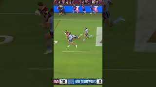 Reece Walsh Break to Valentine Holmes Try State of Origin 2023 [upl. by Callery]