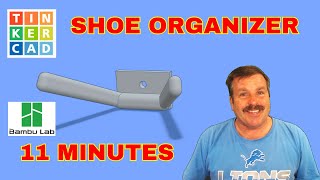 3D Printed Tinkercad Shoe Hook Organizer in Minutes Beginner Ready Steps [upl. by Eiliah312]