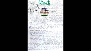 Class 9 Geography Chapter 4 Climate Best Notes  handwritten notes [upl. by Fretwell666]