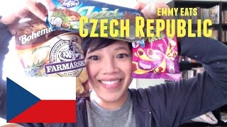 Emmy Eats the Czech Republic part 2  tasting more Czech treats [upl. by Niuqram]