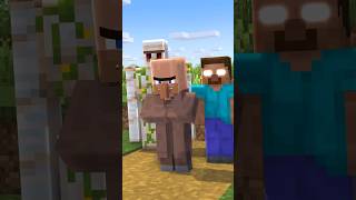 Villagers VS Pillager Hahaha 😂 trending minecraft hahaha edit villagers pillagers herobrine [upl. by Idnac]