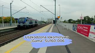 Warszawa Targówek PKP  Uszkodzona lokomotywa quotGamaquot SU160006  05082024 [upl. by Coppola]