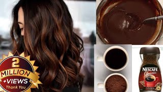 Coffee hair mask Dye hair naturally in a shiny brown color from the first use effective💯 Hair dye [upl. by Sedgewinn531]