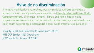 Non Discrimination Spanish Video Aviso de no discriminación [upl. by Brynna]