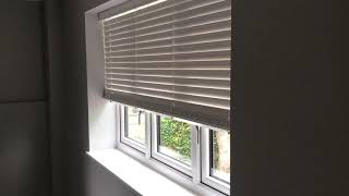 Electric wood Venetian Blinds  Aquarius Blinds [upl. by Codee501]