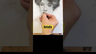 Charcoal Portrait Drawing Made EASY with These Details charcoaldrawing [upl. by Ditmore532]