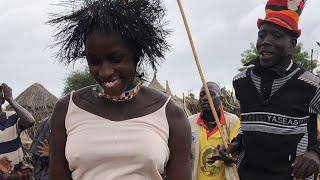 Learning the Karamojong cultural dance African lifestyles village [upl. by Tabbie]