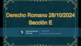 Derecho Romano 28102024 [upl. by Onnem425]