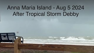 Anna Maria Island after Tropical Storm Debby 2024  a drive north on Marina Dr [upl. by Ahsenit]