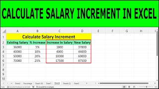 How to calculate salary increment in excel  Salary increase with grade or percentage in excel [upl. by Guglielma192]