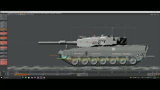 LEOPARD 24A  Hydraulic weapon tracking system WNAH22 [upl. by Soisanahta]