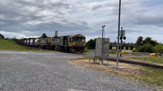 TasRail TR11 TR05 31 train crossing Mole Creek Road [upl. by Elvira]