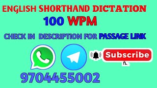 100 WPM NEWS PAPER DICTATION RAILWAYS SSC STENO NCERT PARLIAMENTVIDHAN SABHA COURTS [upl. by Goulet]