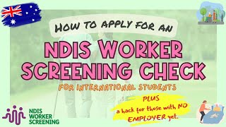 How to Apply for an NDIS WORKER SCREENING CHECK for International Students in Australia  Vien Mlbnn [upl. by Peta]