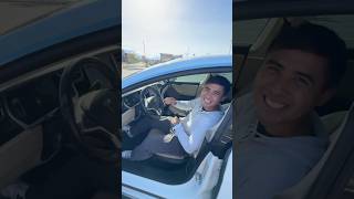 How to turn on a Tesla… carflip teslamodels carflipping tesla [upl. by Anatak447]